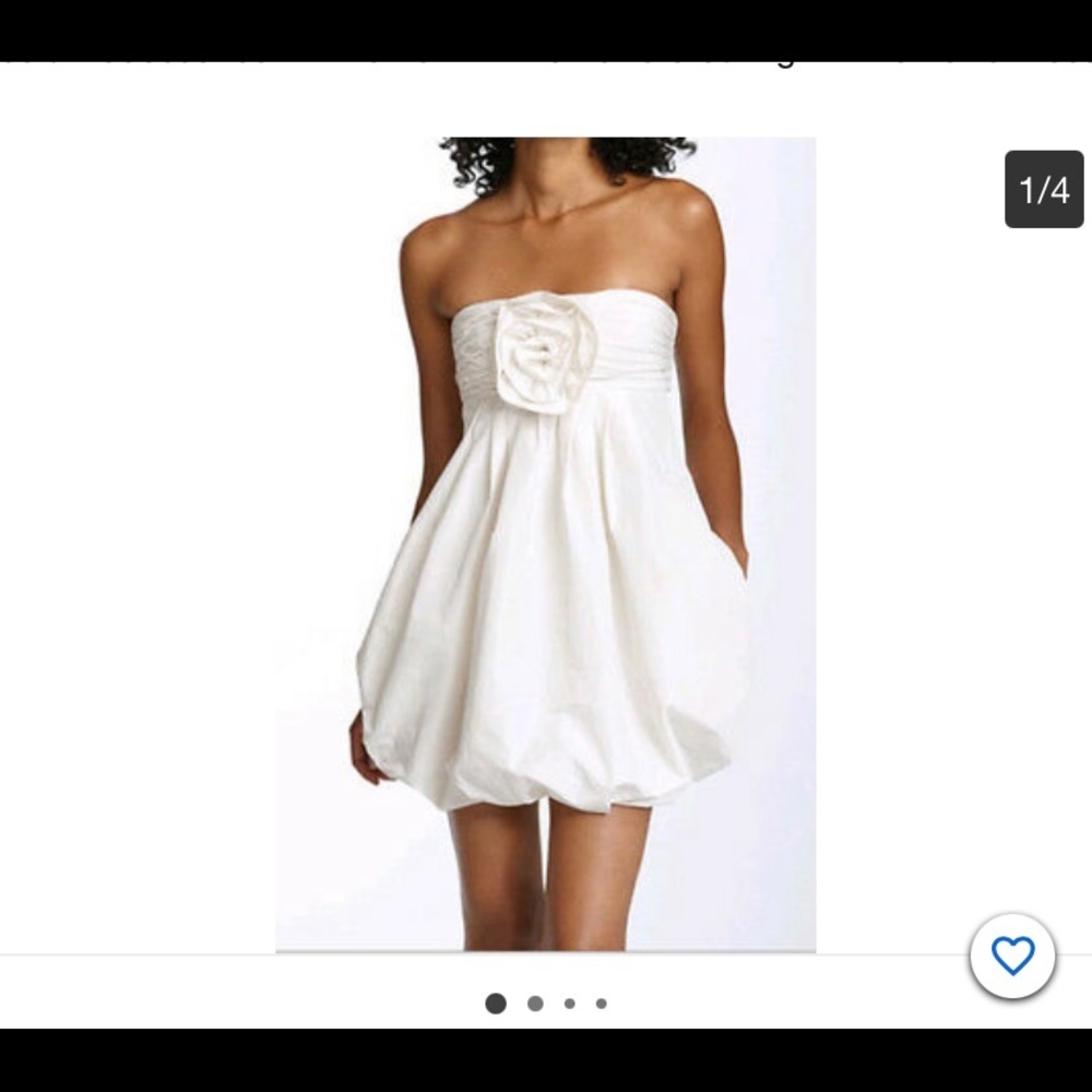 BCBG COROZO ( VVV61657) ROSETTE STRAPLESS TAFFETA DRESS NWT size 4